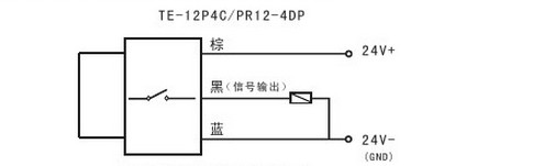 PNP型近接开关原理示意图